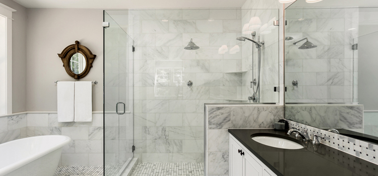 bathroom shower door installation in Venice