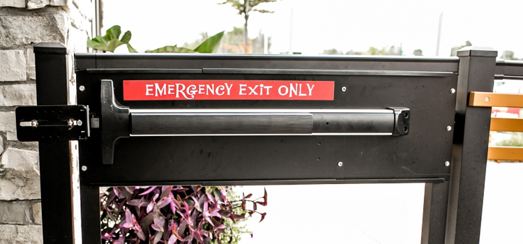 emergency push bar installation in Venice